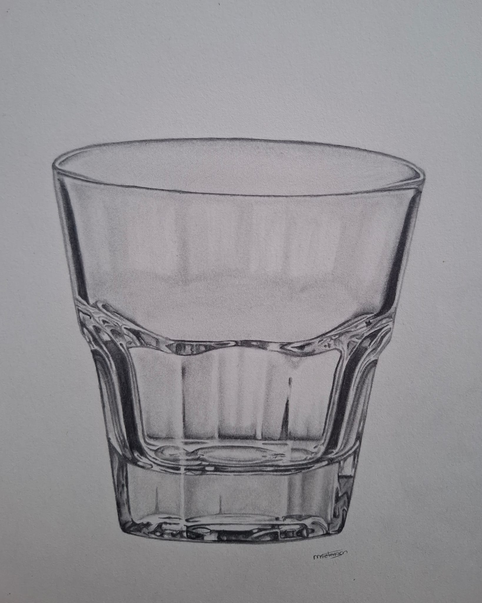 Gedetailleerd leeg waterglas