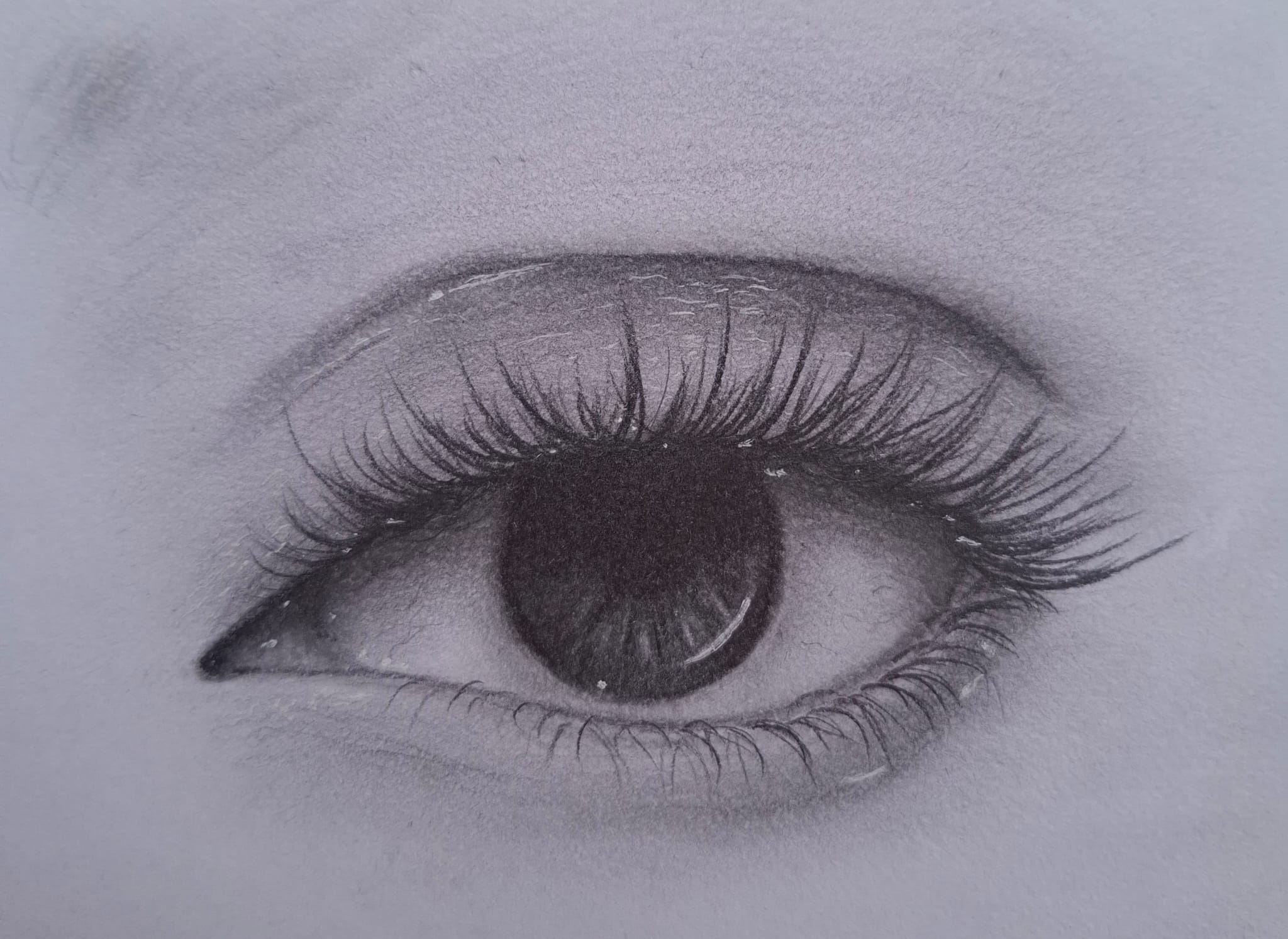 Macro detail wimpers en oog
