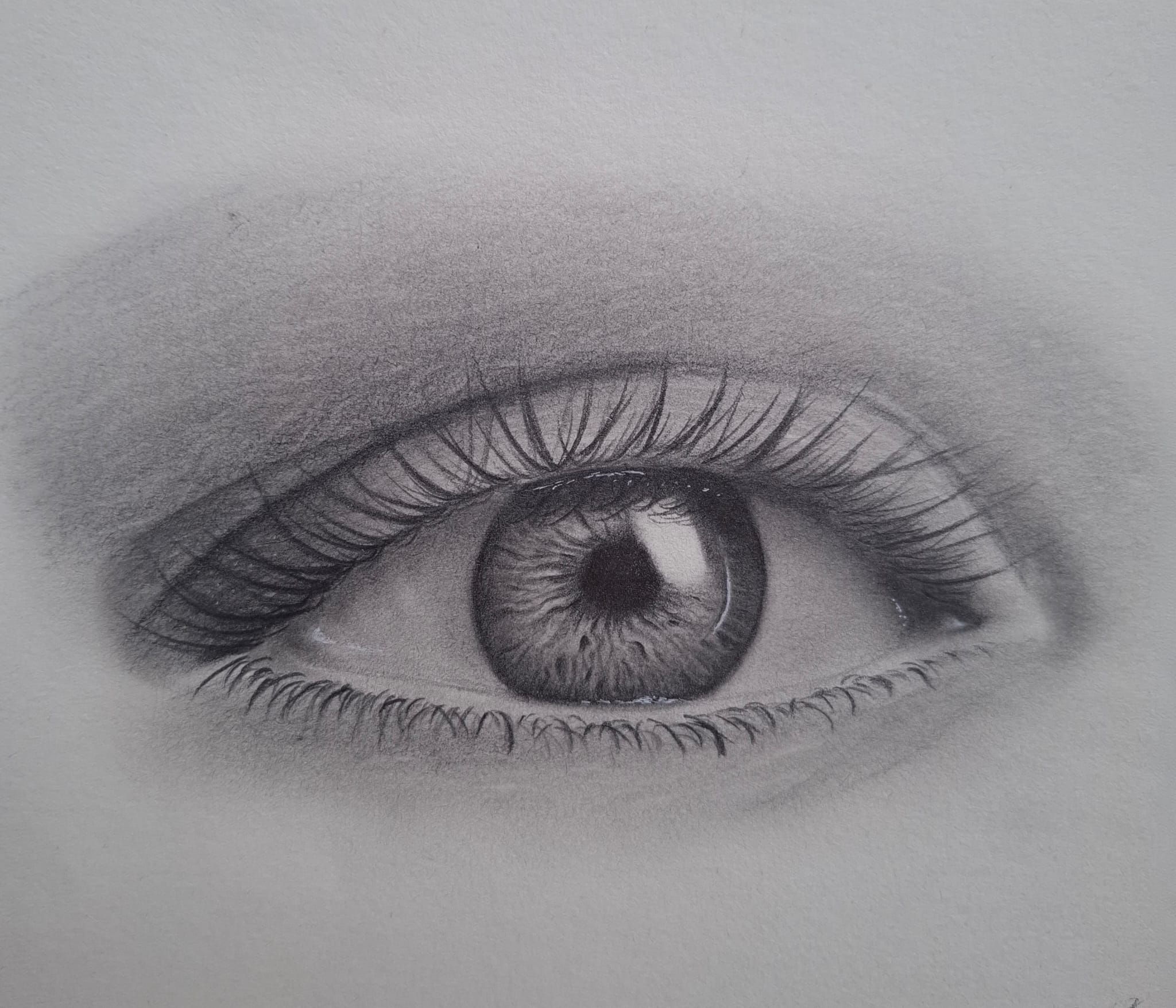 Oog met weerspiegeling